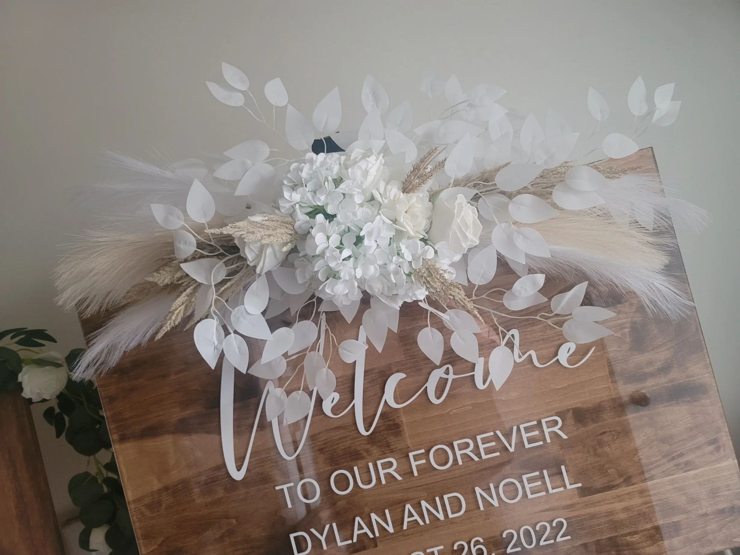 FLORAL SIGN SWAG: boho #2 WHITE sign swag {boho collection only} 