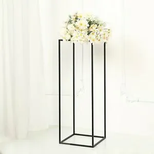 CENTERPIECE: 32" black metal stand [black+white collection} 