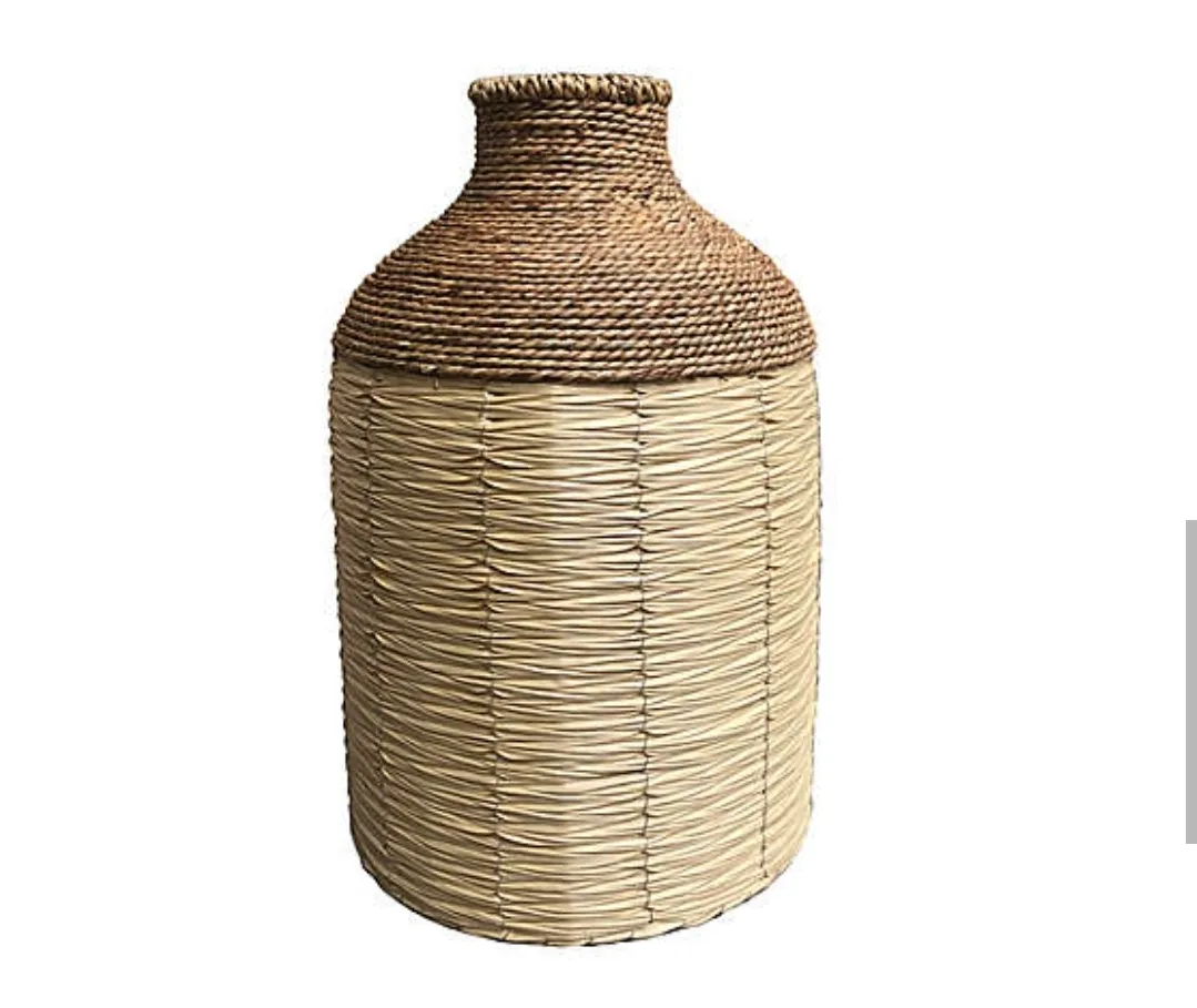 DECOR: rattan + wicker floor vase {boho collection ONLY}