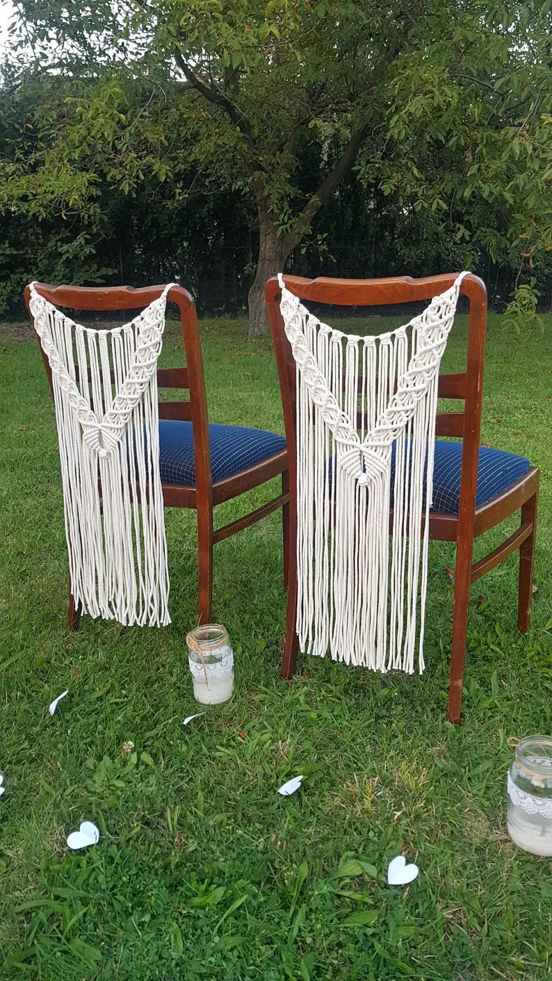 SEATING: chair macramé hangings 1 set of 2 {boho collection ONLY}  choose which set