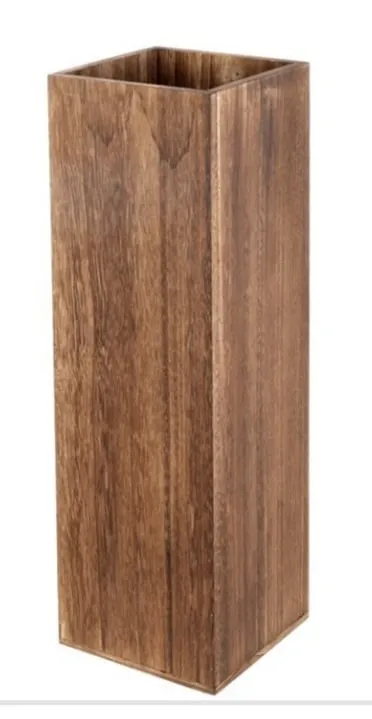 DECOR: 22" tall wood floor vase 