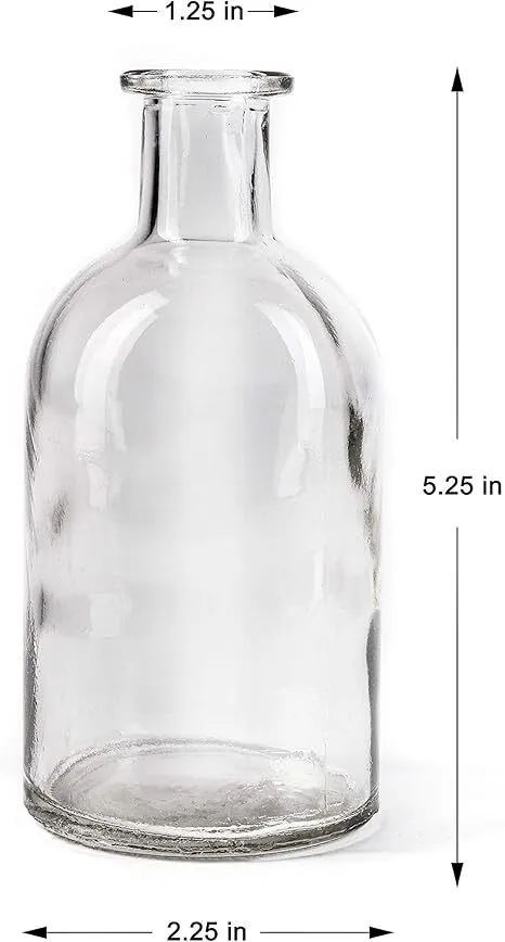 TABLESCAPE: 5" clear round bud vases