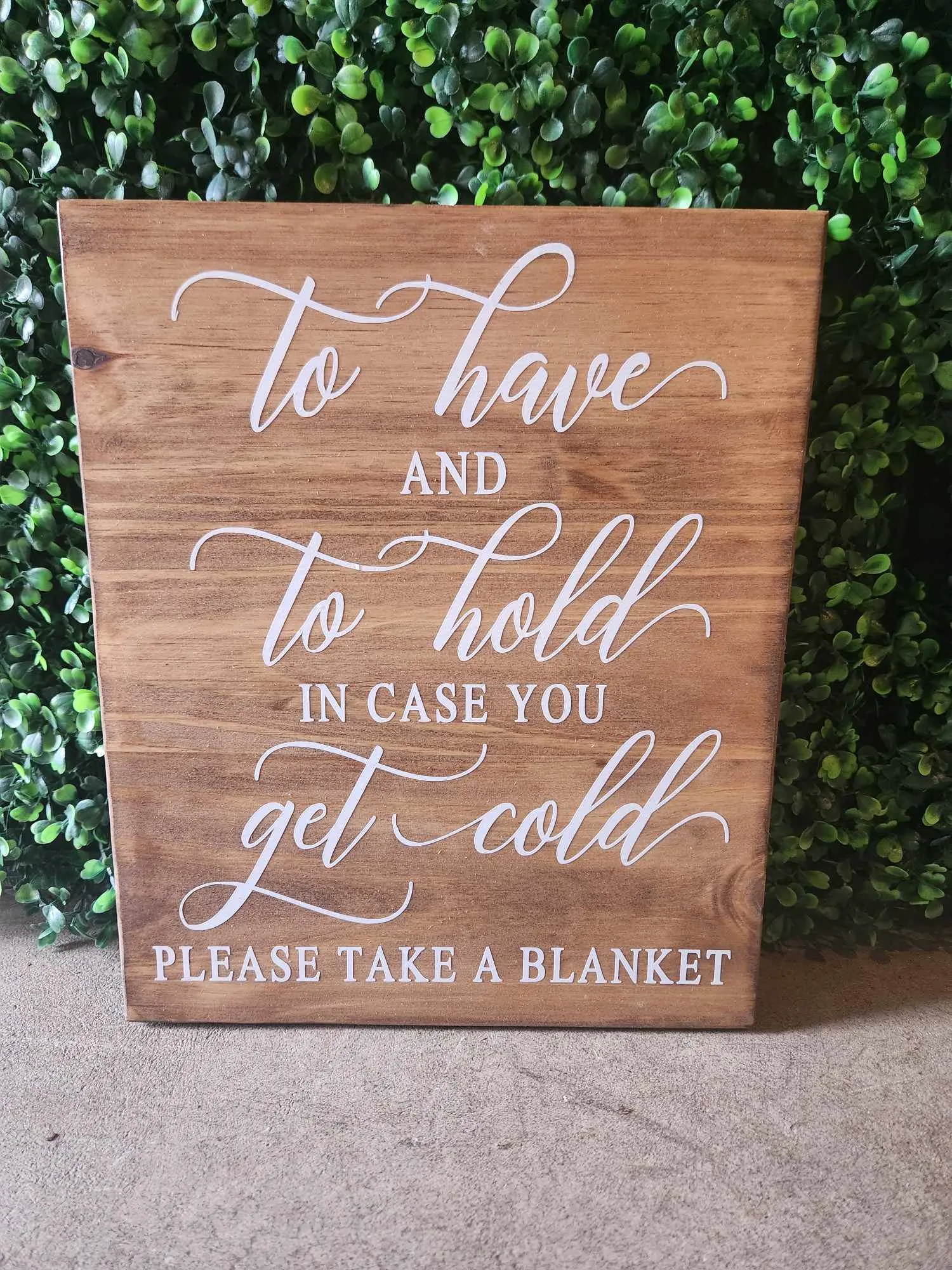 SIGN: In case you get cold wood sign
