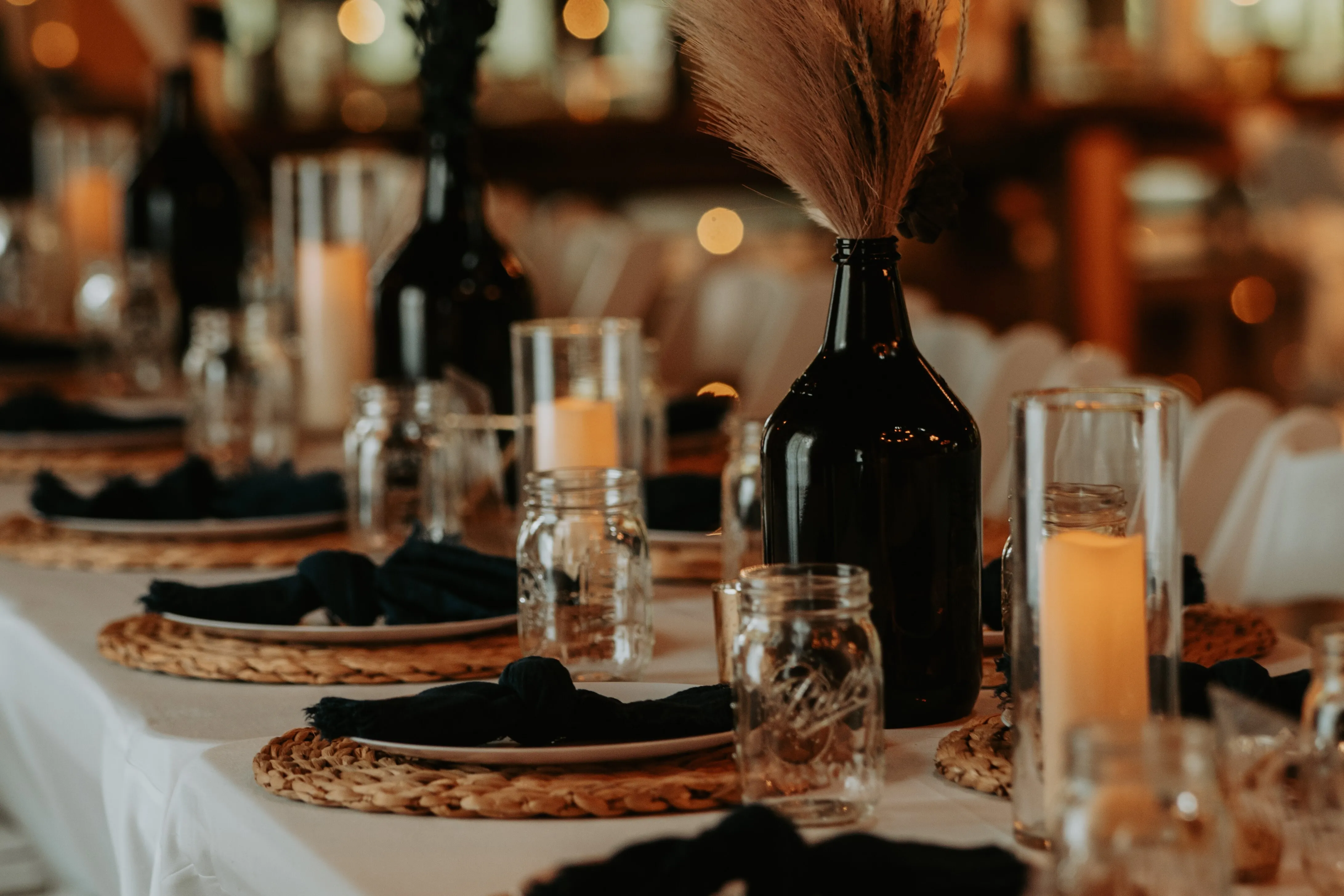 CENTERPIECE: dark amber half gallon growler {boho collection ONLY} 