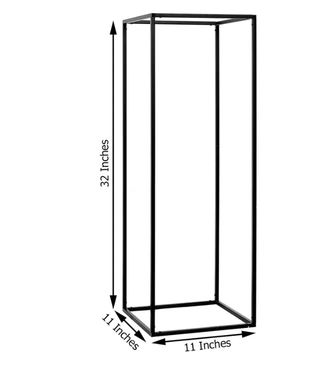 CENTERPIECE: 32" black metal stand [black+white collection} 