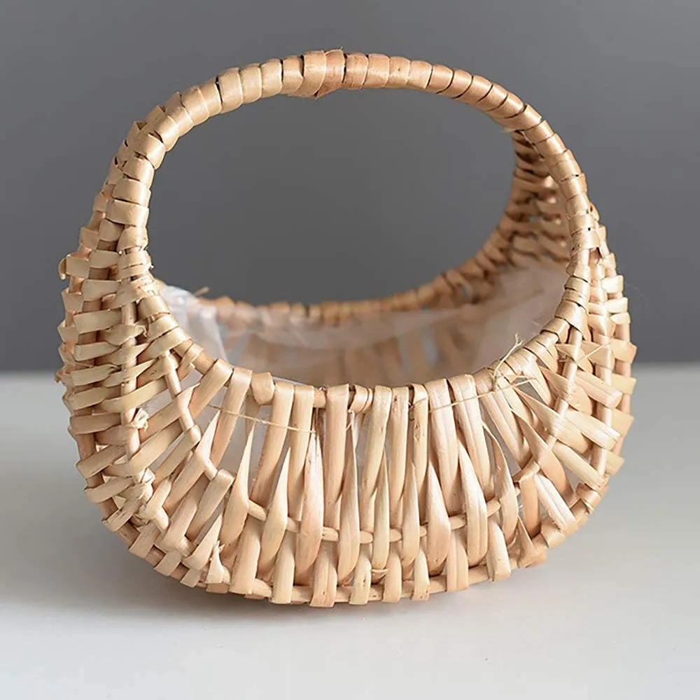 FLOWER GIRL: small 6.5" wicker basket {boho collection ONLY}