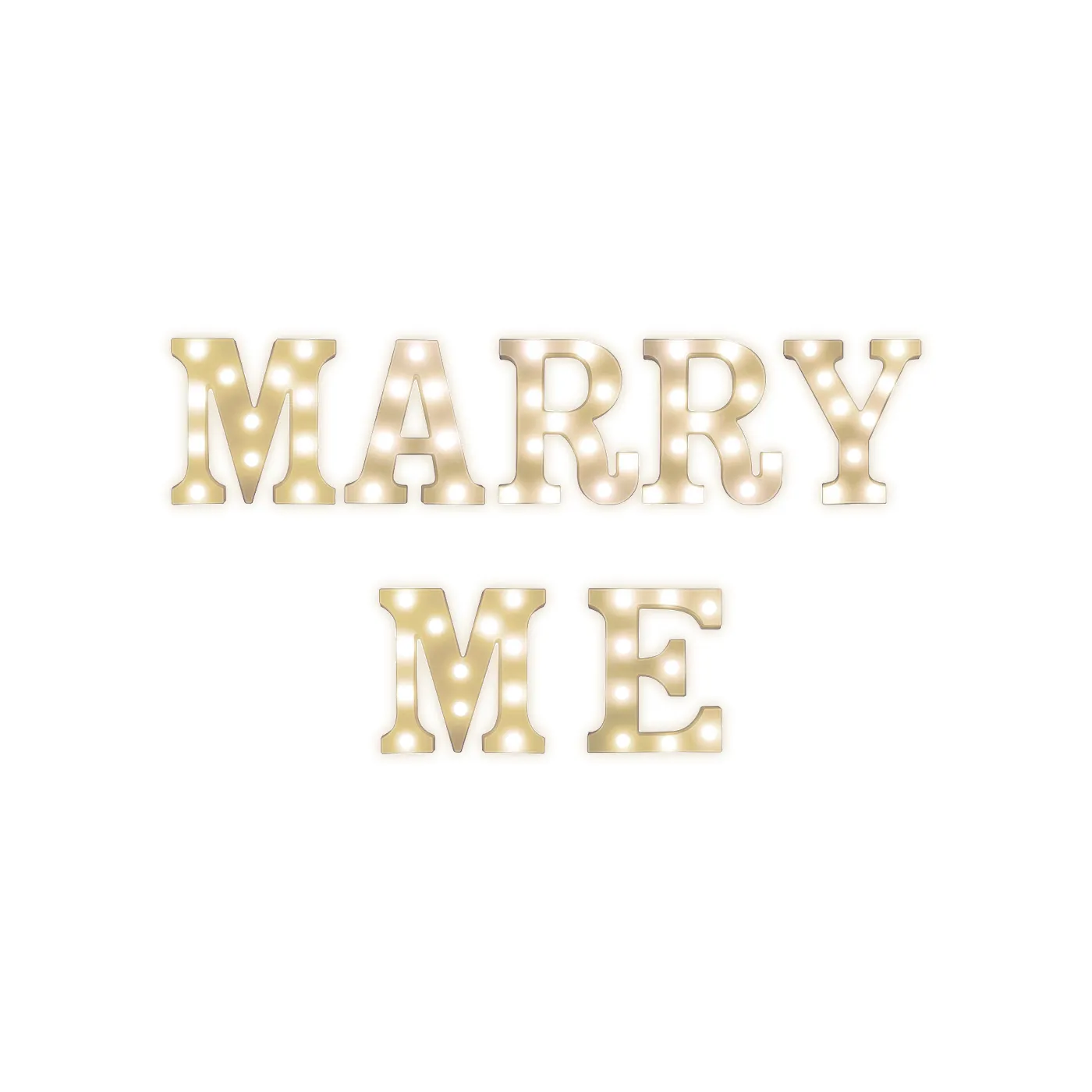 Lichtletter Marry Me