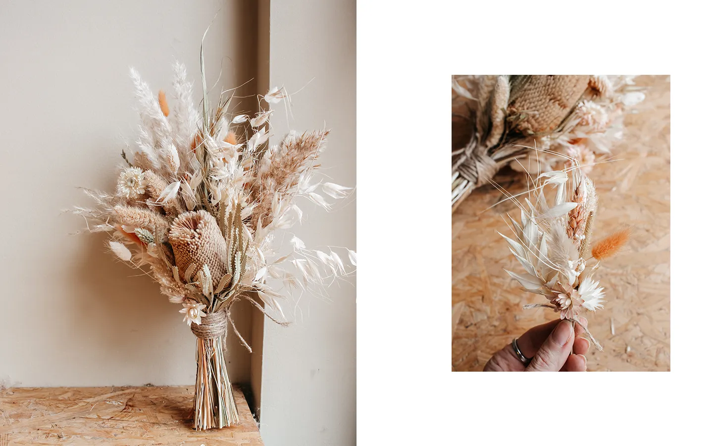 Bruidsboeket droogbloemen