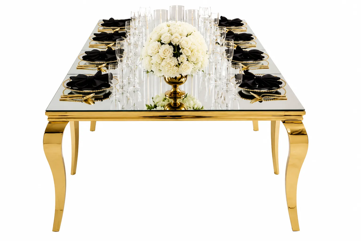 Rectangle Glass Table (seats 10)