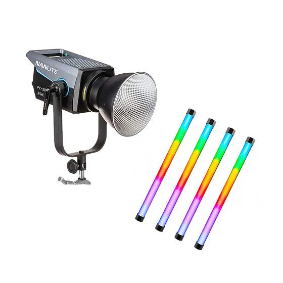 Paquete Nanlite 1 FC-300B + Set 4 Pavotubes II 15x