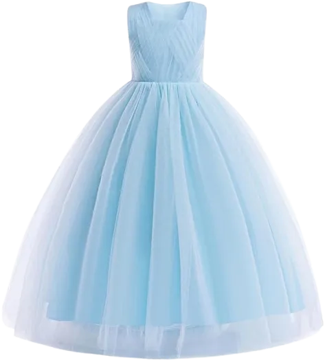 Light Blue Classy Tulle Gown (6-7 years)