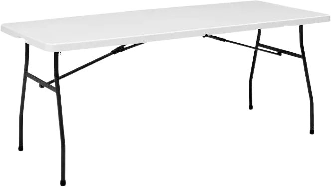 6 ft White Heavy-Duty Folding Table