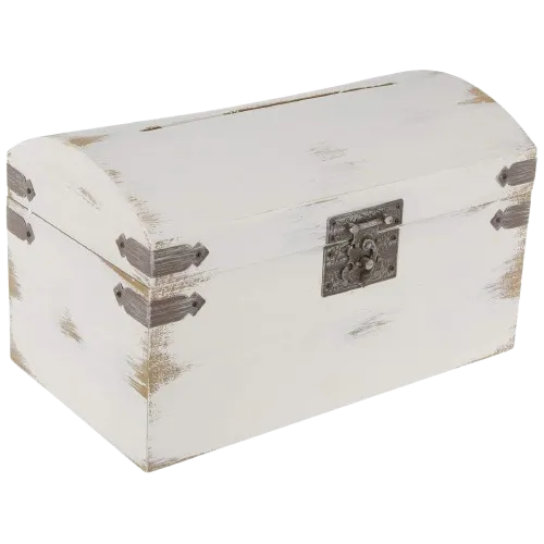White Rustic Card Box 