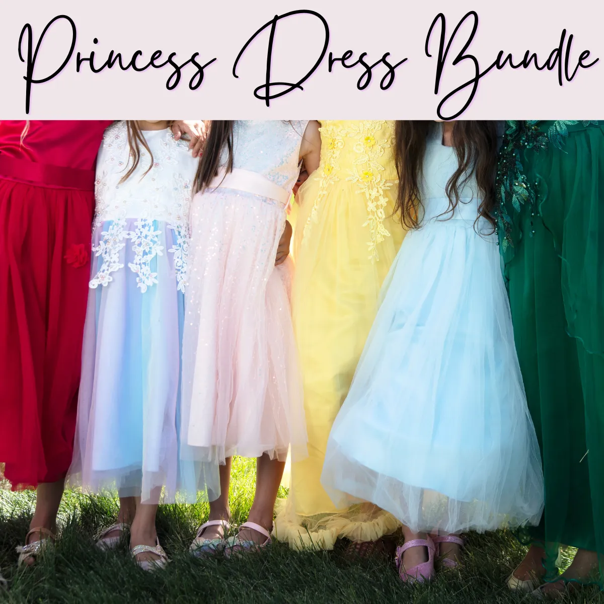 Royal Princess Dress Bundle (8 Dresses + 8 Tiaras + 8 Petticoats)
