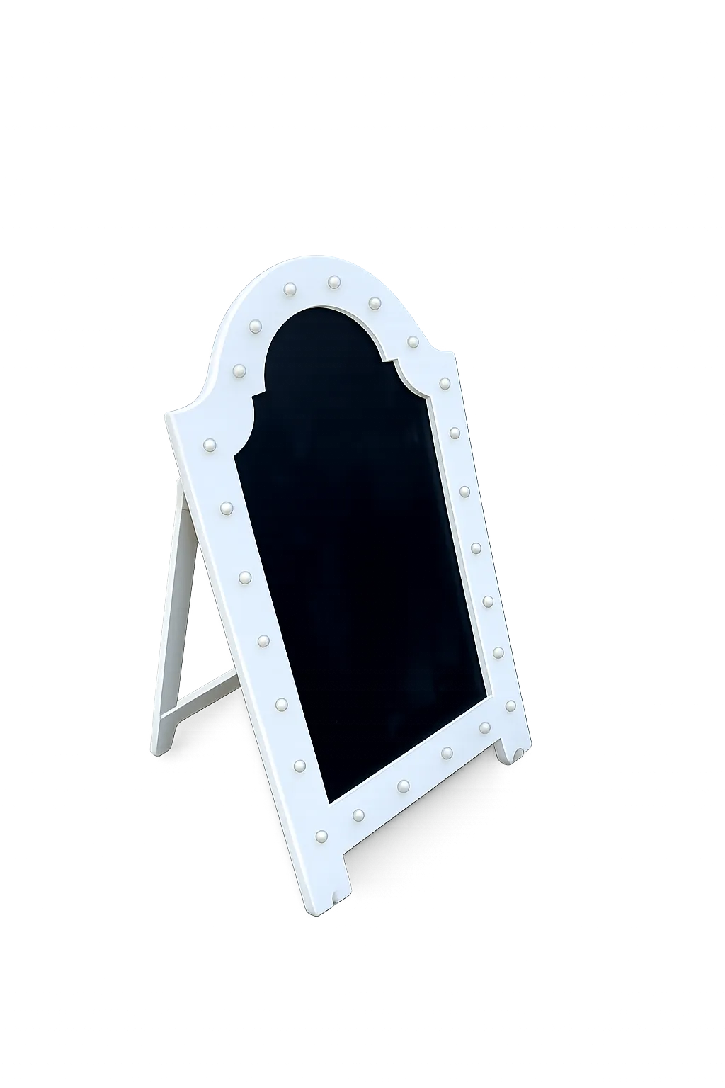 White Chalkboard Sign with Lights