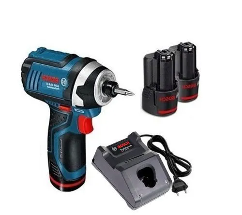 מברגה אימפקט קומפקטית בוש נטענת + 2 סוללות