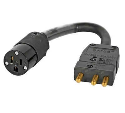 MSP Male Stage Pin to Female Edison Adapter