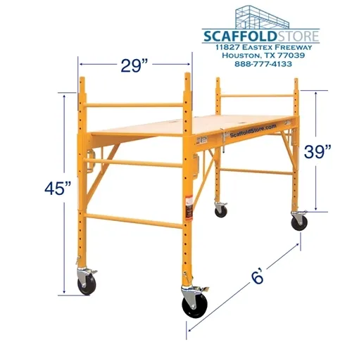 Baker Scaffolding 2 Unit With Wheels, Guardrail, outriggers