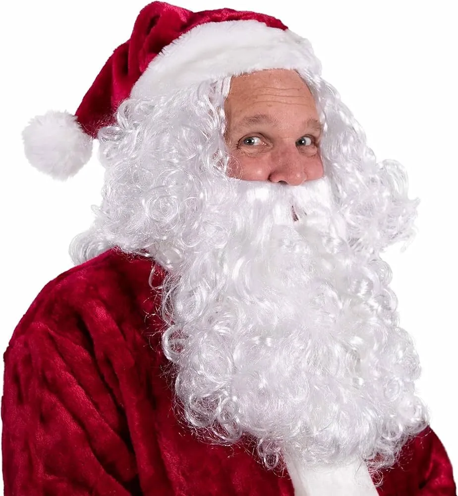 Santa Suit Bundle with Wig and Beard