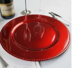 Red Charger Plates