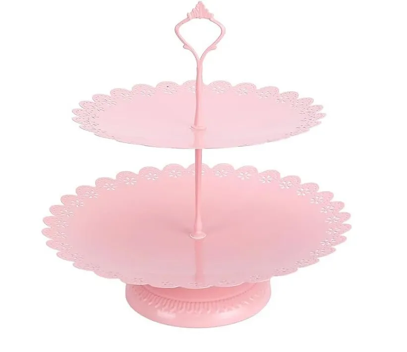 Pink Dessert Stand (2-tiered)