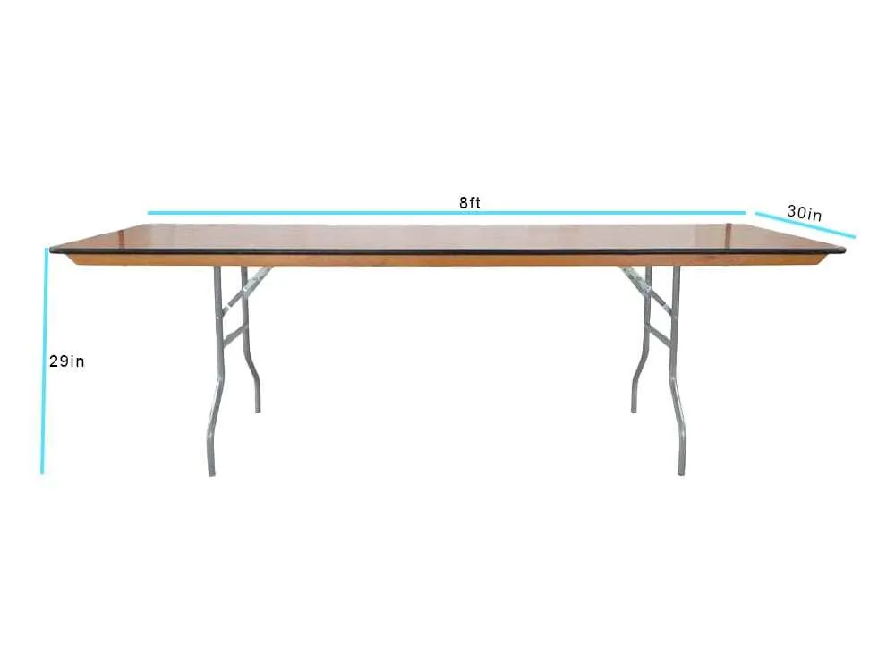 Rectangle Table Banquet 8FT
