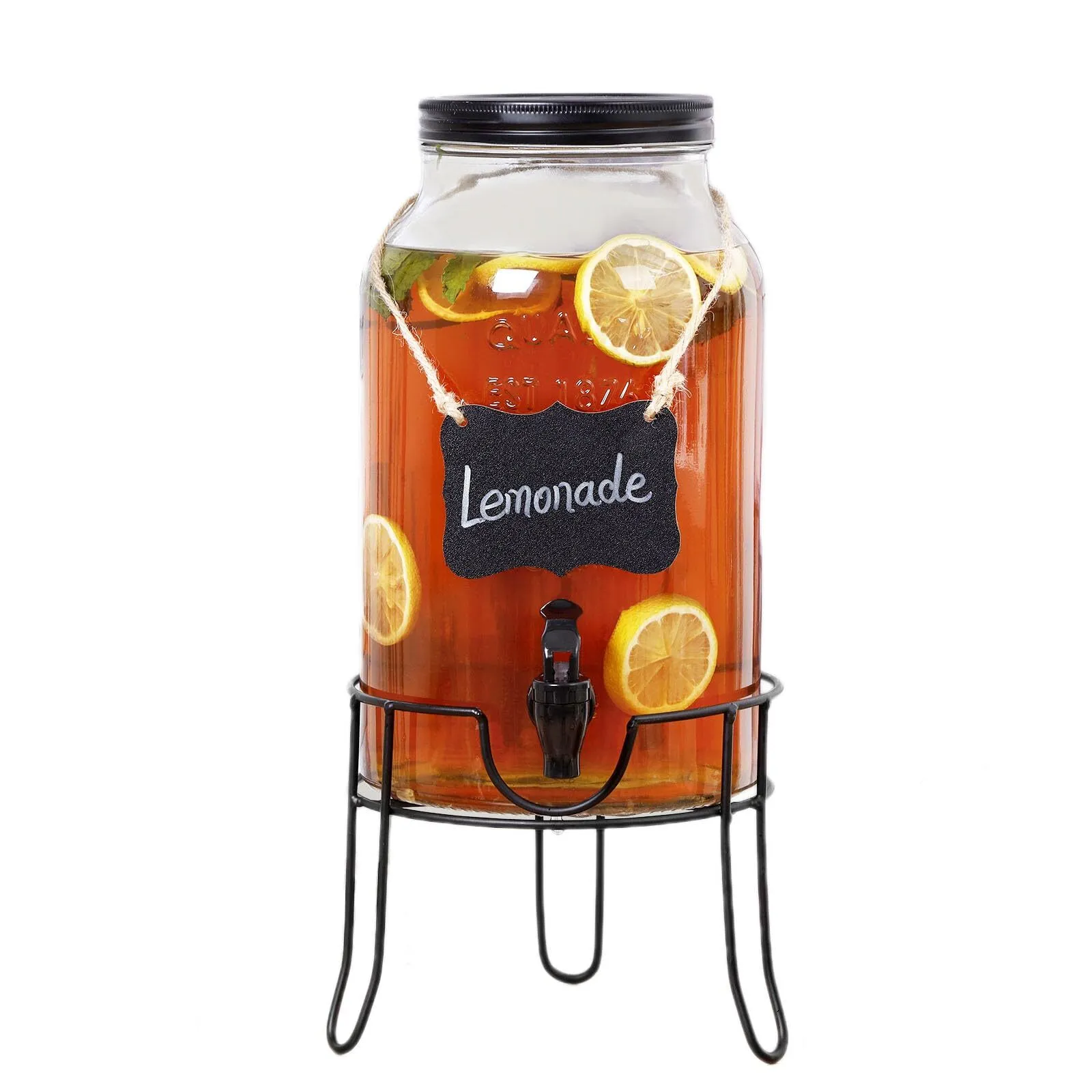 1.5 Gallon Glass Drink Dispensers 