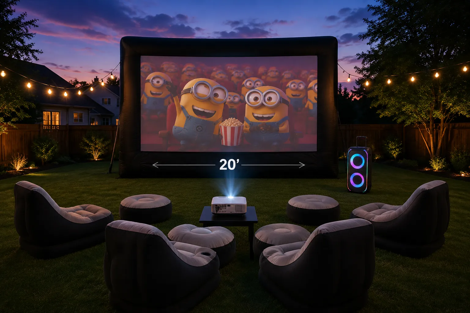 Backyard Movie Night Package • 20ft Screen