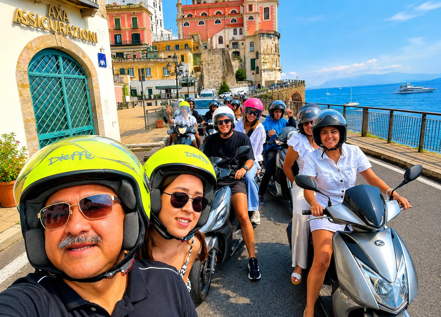 From Salerno: Amalfi Scooter Tour with Swim and Breakfast