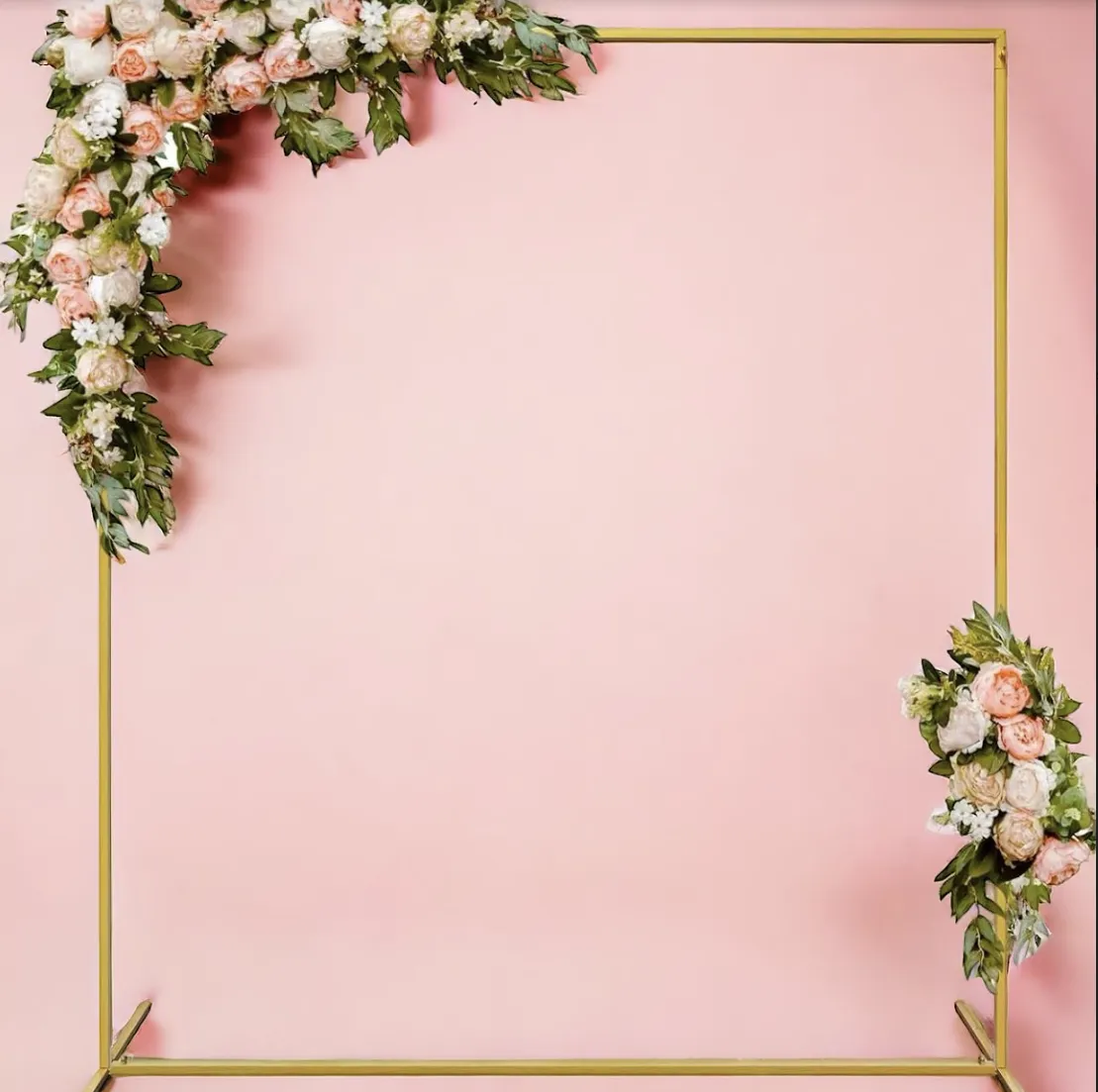 Gold 7ft Square Arch (Flowers not included)