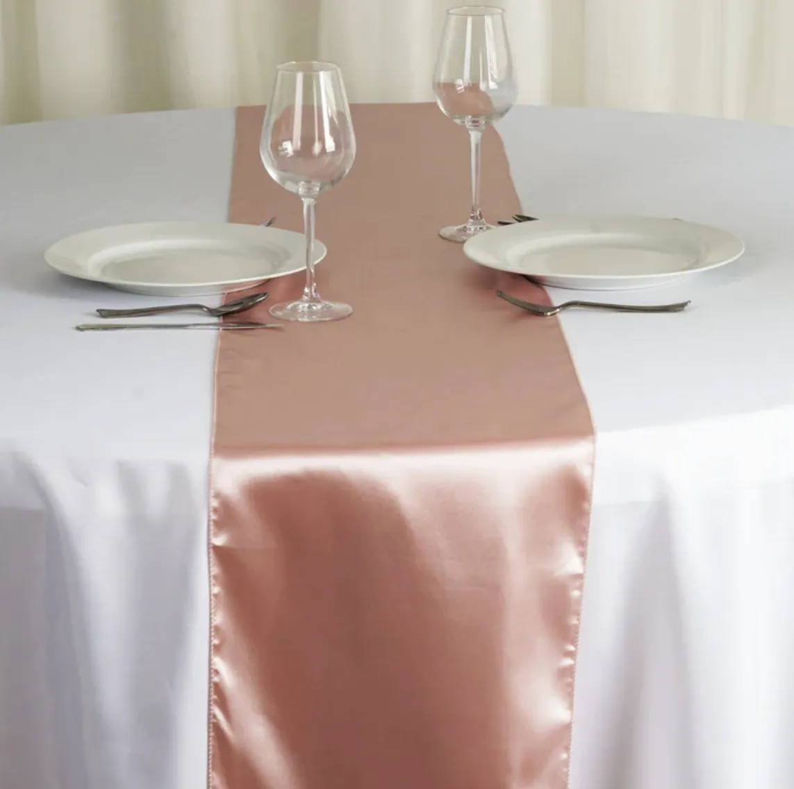 Blush Satin Table Runners