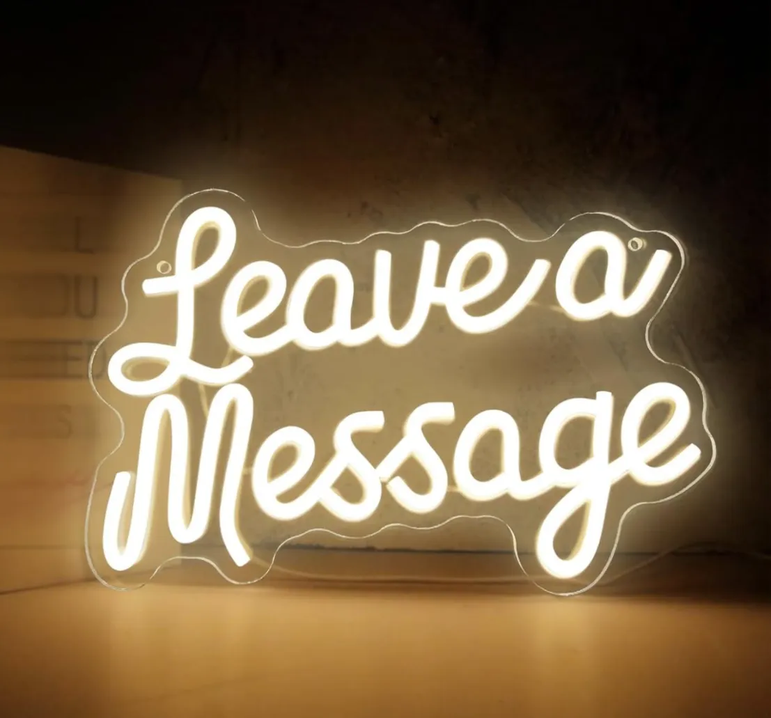 "Leave a Message" Neon Sign