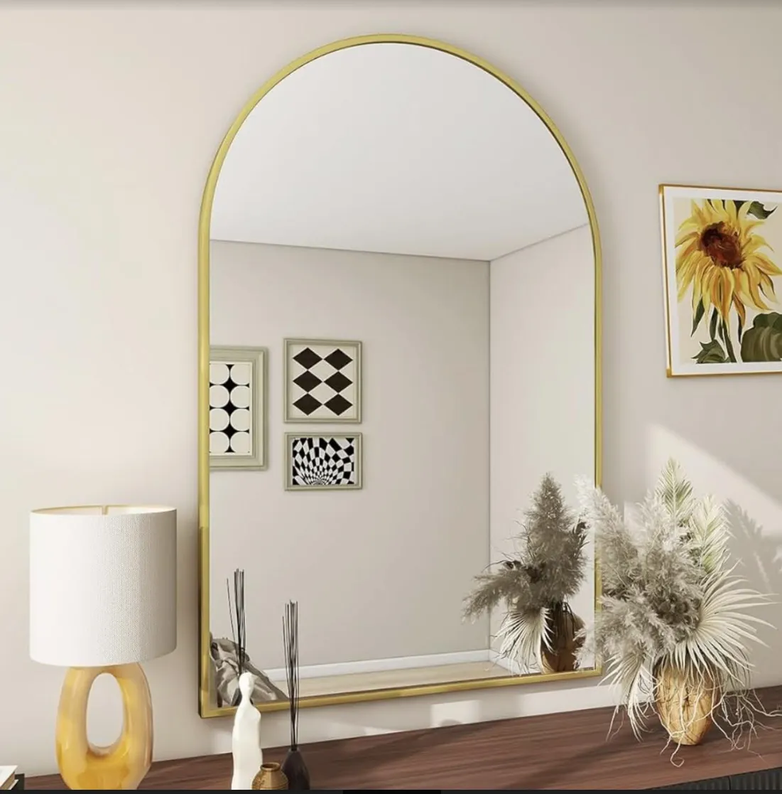Gold Arched Mirror (26in x 38in)
