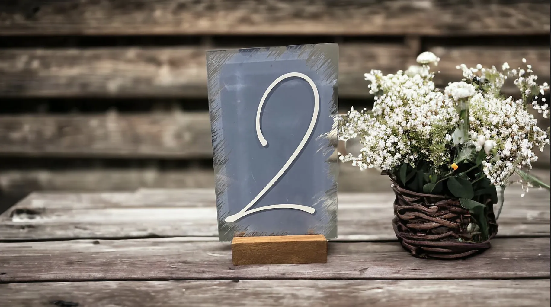 Dusty Blue Table Numbers (1-19 Available)