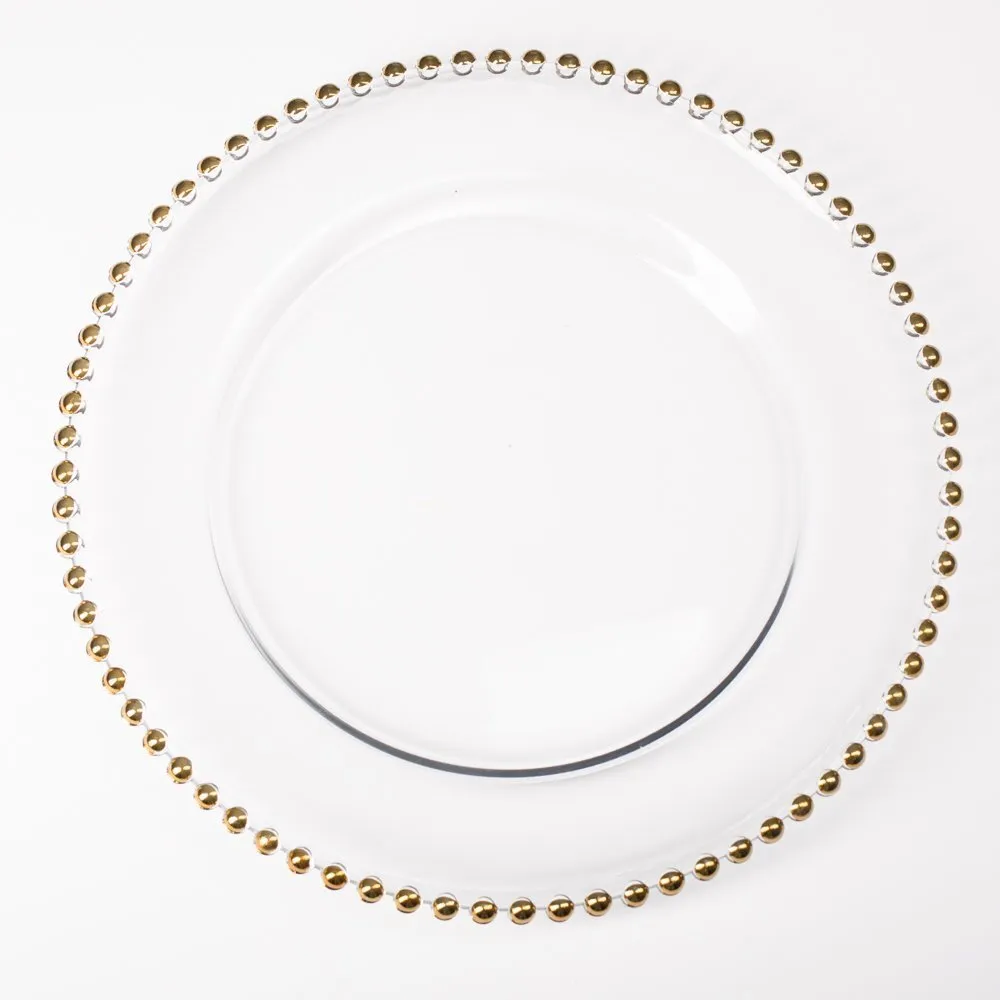 Gold Beaded Charger Plates