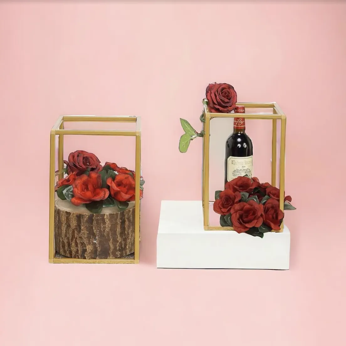 Geometric Flower Stand 12" (Gold)