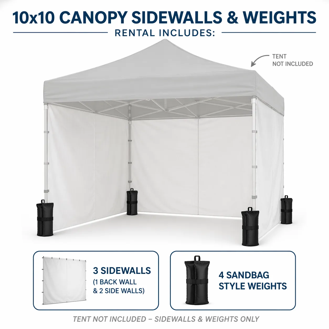 10x10 Canopy walls and weights