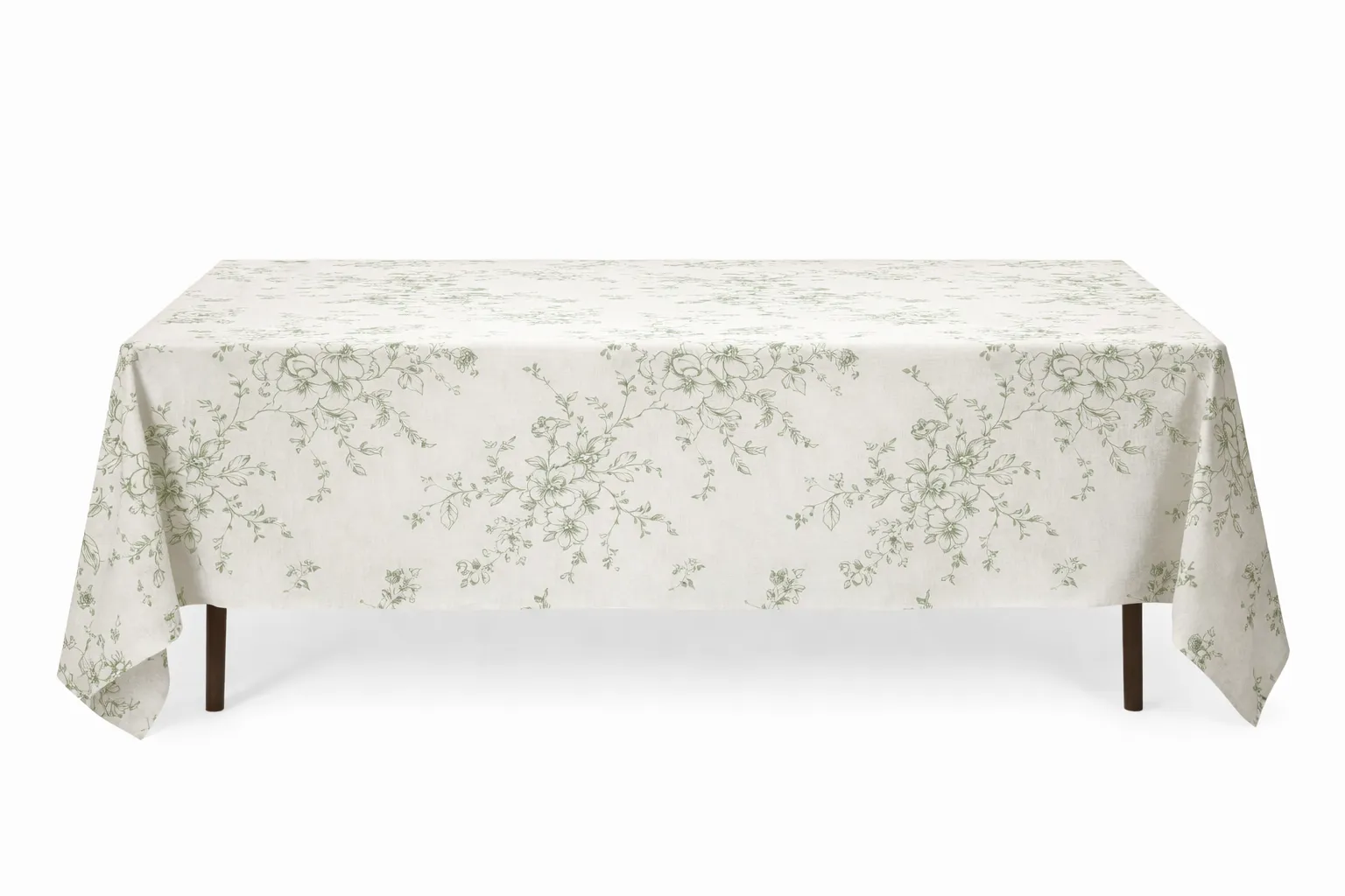 Floral Green Tablecloth