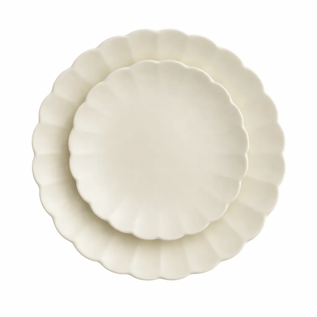 Scalloped Ceramic Plate
