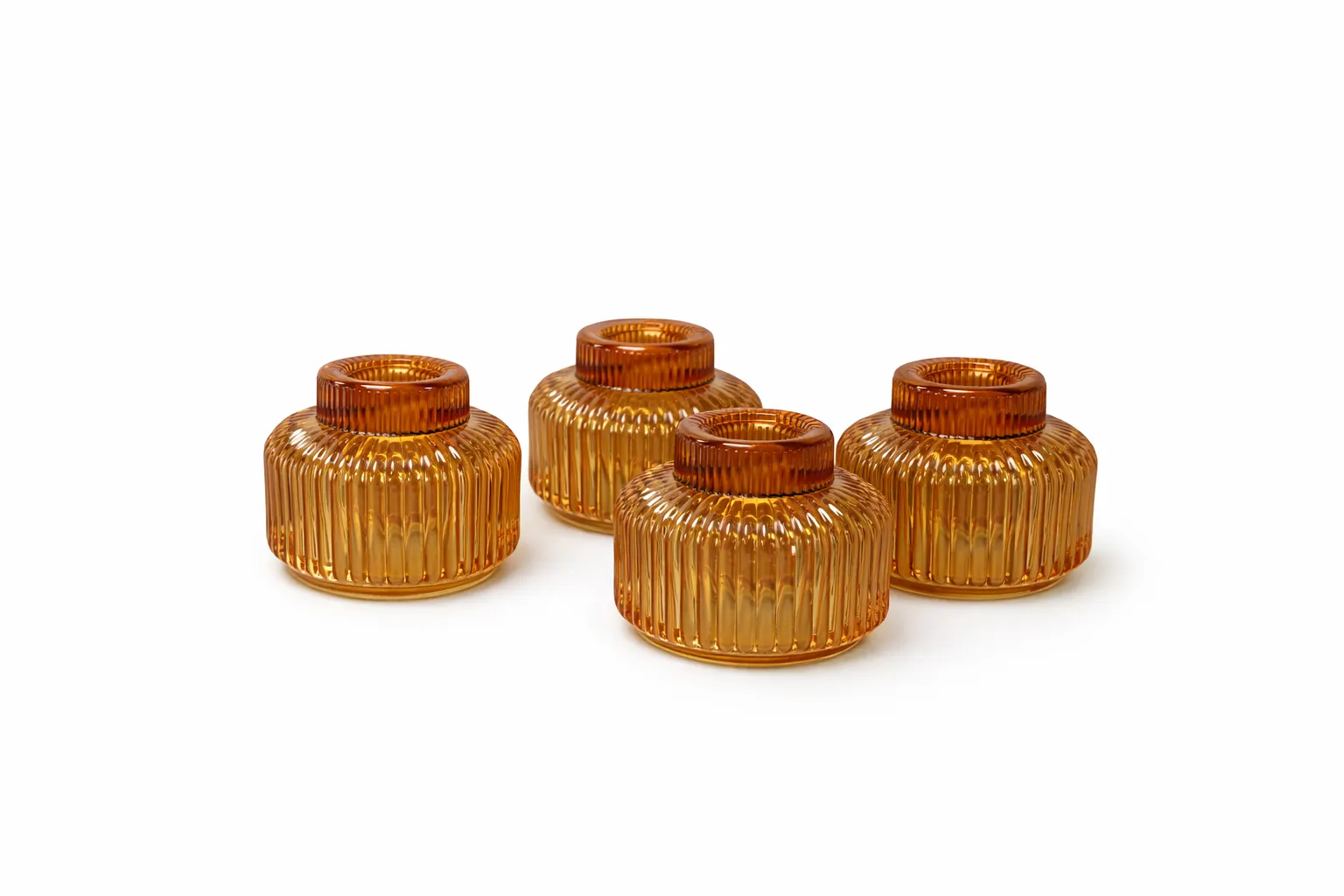 Amber Glow Candle Holder
