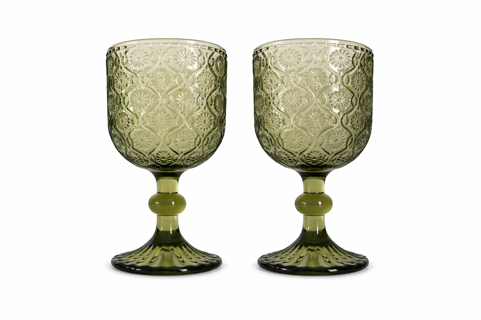 Green Vintage Goblet