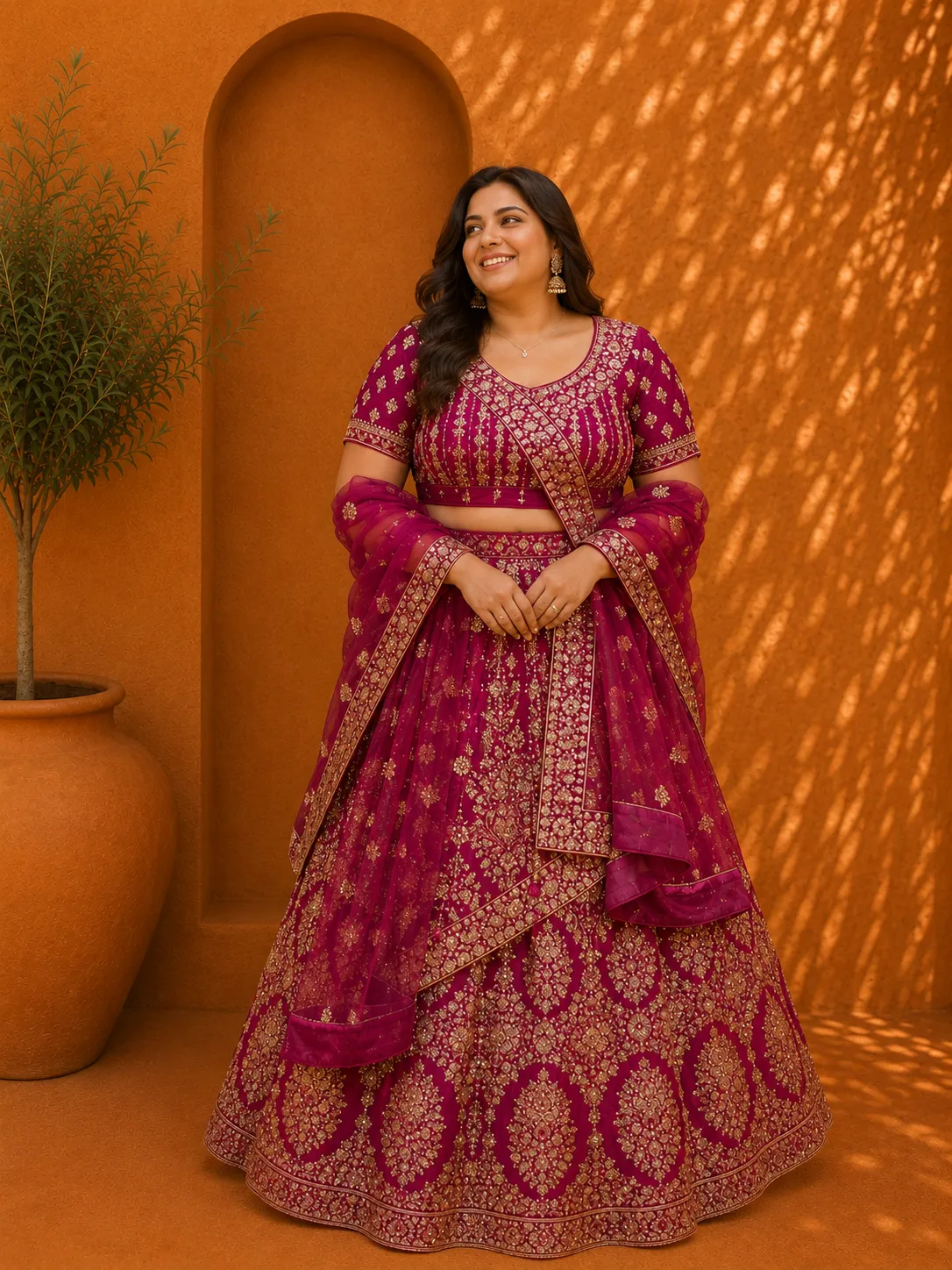 Maroon Bridal Lehenga