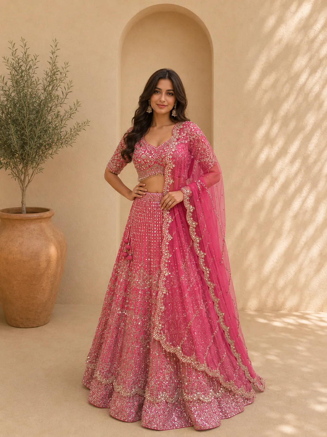 Hot Pink Lehenga