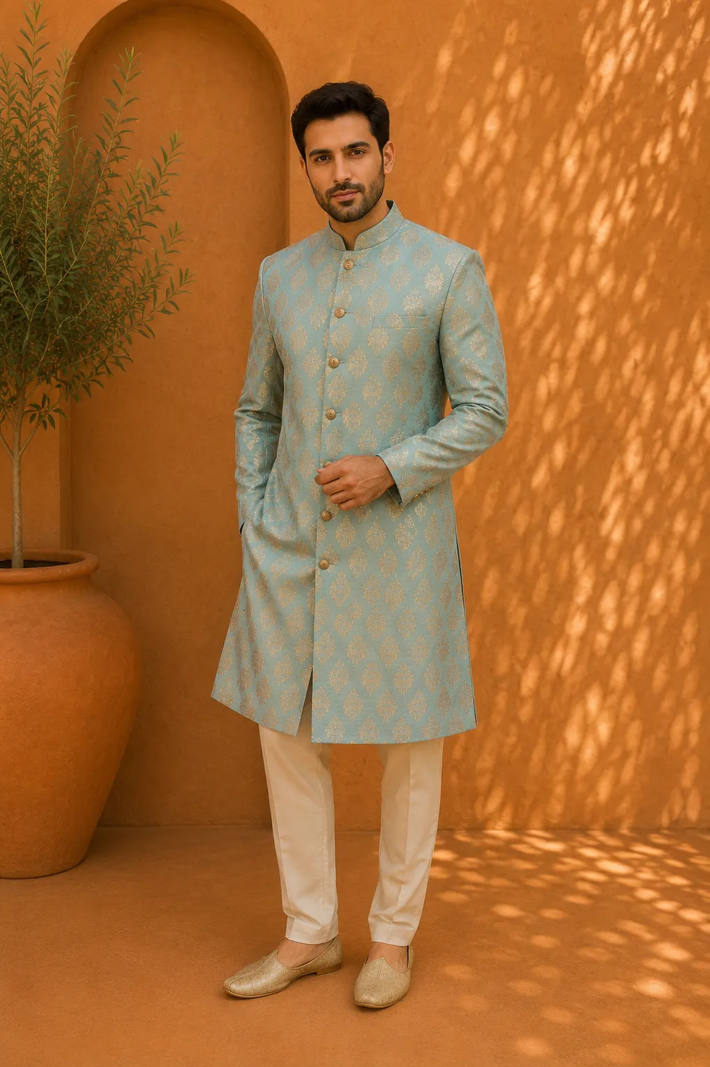 Pastel Green Sherwani
