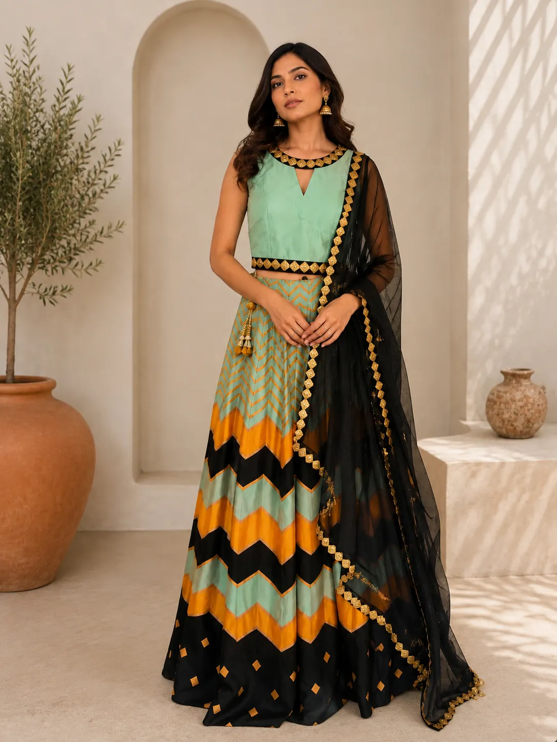 Geometric Lehenga
