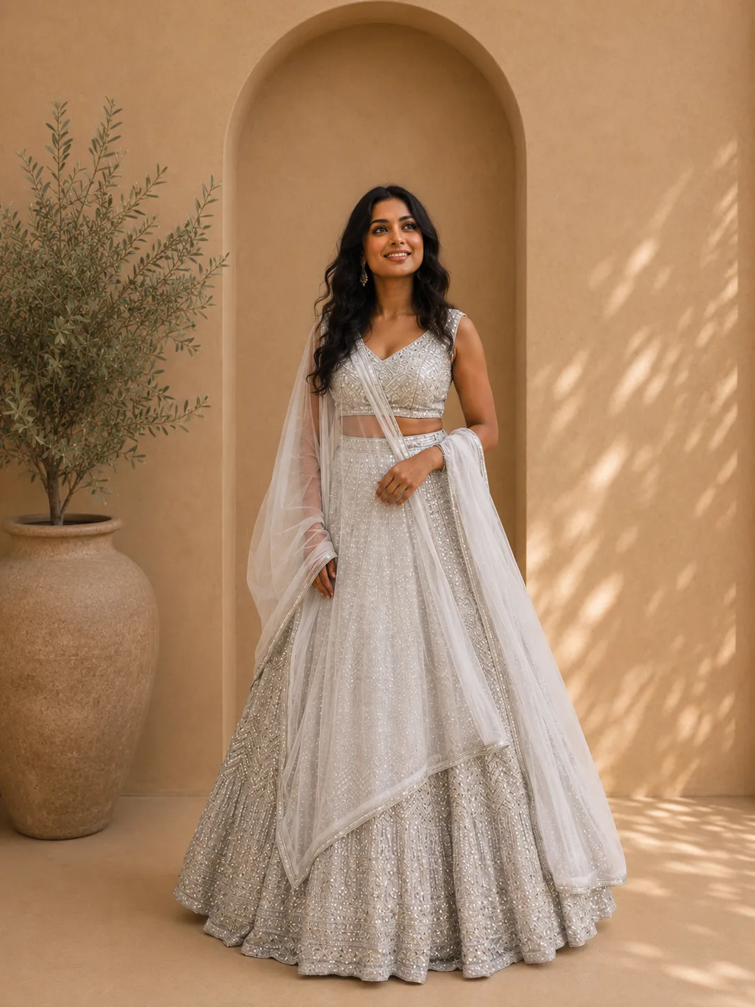 Silver Lehenga