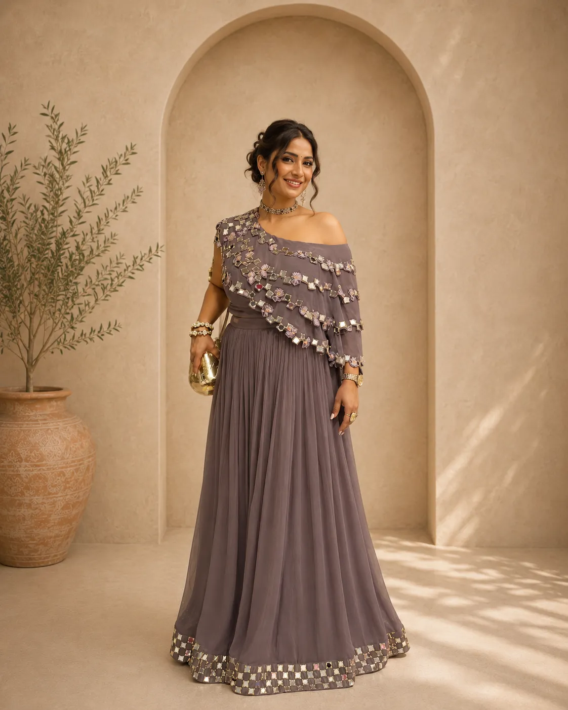 Jade by Ashima Purple Lehenga
