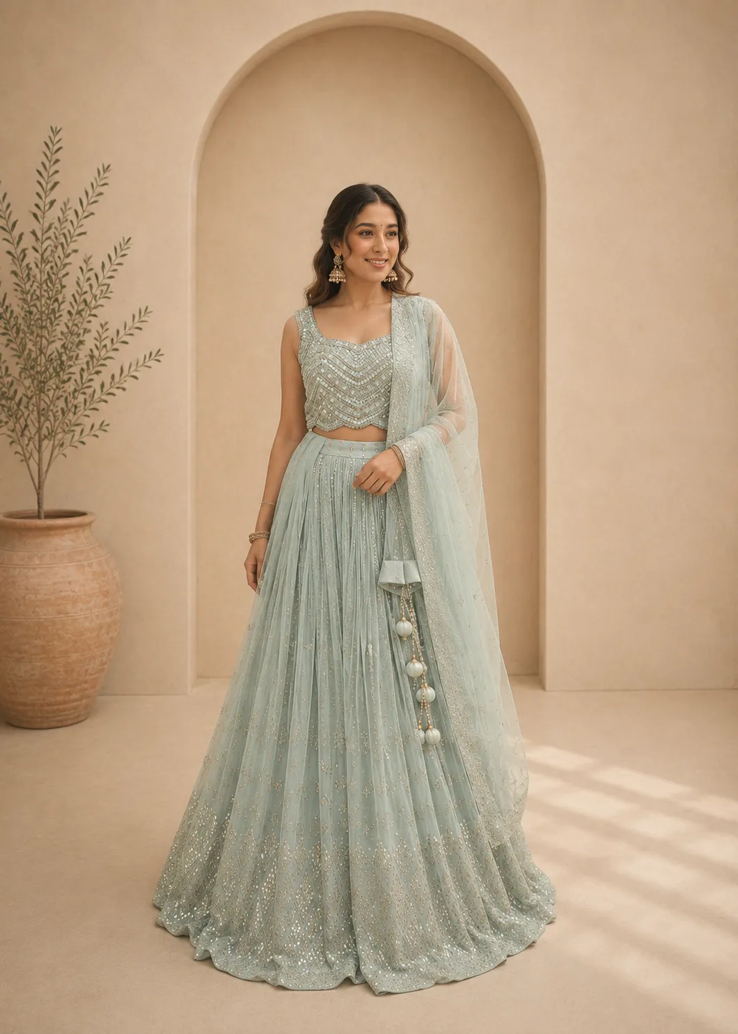 Light Blue Lehenga