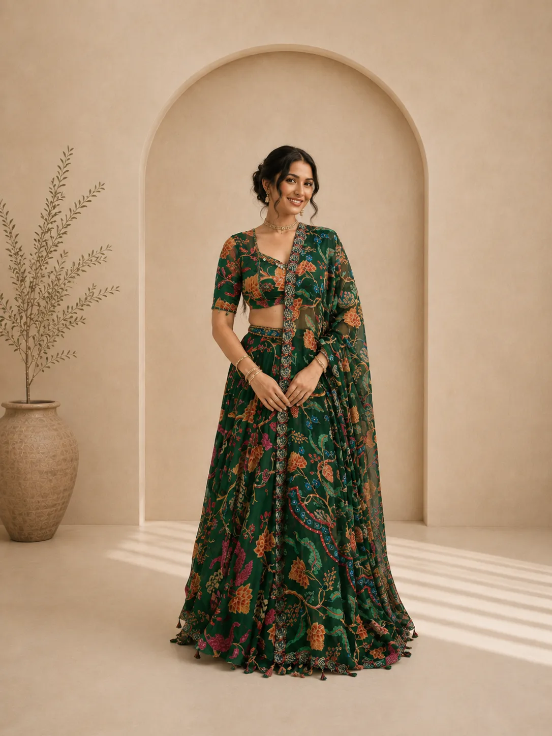 Mahima Mahajan Green Lehenga