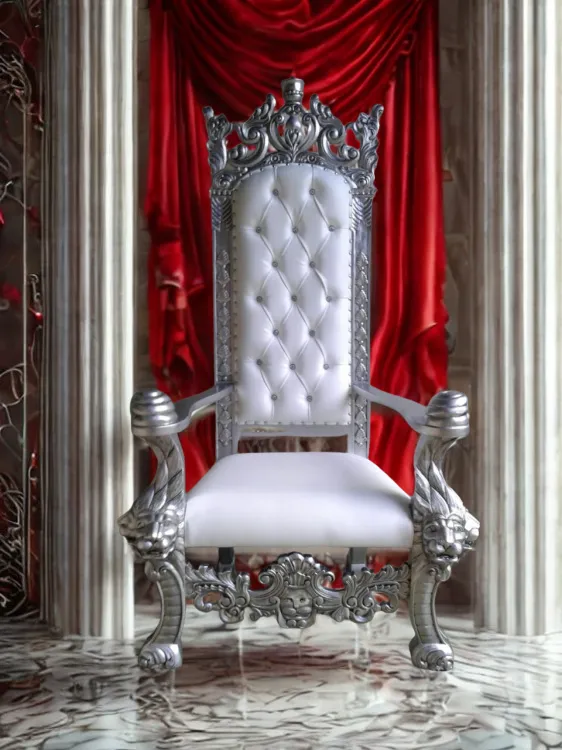 White/Silver Thrown Chair (Single)